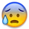 Anxious Face with Sweat emoji on Apple iOS 4.0