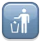 Litter in Bin Sign emoji on iPhone (iOS 5.1)