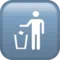 Affald i skraldespanden-skilt emoji på iPhone