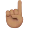 Índex apuntant cap amunt: To de pell mitjà emoji a Apple iOS 17.4