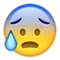 Anxious Face with Sweat emoji on Apple iOS 6.0