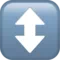 Flèche haut-bas emoji sur iPhone (iOS 13.2)