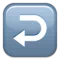 Right Arrow Curving Left emoji on iPhone (iOS 5.1)