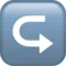 向左弯曲的箭头 iPhone 上的表情符号 (iOS 10.3)