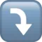 向右向下弯曲的箭头 iPhone 上的表情符号 (iOS 11.3)