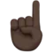 Δείκτης προς τα πάνω: Σκούρος τόνος δέρματος emoji στο iPhone (iOS 17.4)