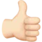 Kciuk w górę: Jasny odcień skóry emoji na Apple iOS 17.4