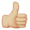 Thumbs Up: Medium-Light Skin Tone emoji on Apple iOS 9.1