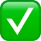 Check Mark Button emoji on iPhone (iOS 13.1)