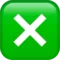Knapp för kryssmärke emoji på iPhone (iOS 11.2)