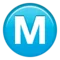 Inringat M emoji på iPhone (iOS 9.1)