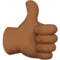 Thumbs Up: Medium-Dark Skin Tone emoji on iPhone