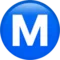 동그라미 M iPhone의 이모지 (iOS 17.4)