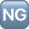 NG-knapp emoji på iPhone (iOS 11.2)