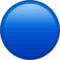 Blue Circle emoji on iPhone (iOS 13.1)