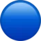 Blue Circle emoji on Apple iOS 17.4