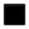 Black Medium Square emoji on iPhone (iOS 13.1)