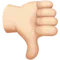 Thumbs Down: Light Skin Tone emoji on Apple iOS 11.2