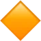 Large Orange Diamond emoji on iPhone (iOS 12.1)