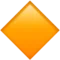 Large Orange Diamond emoji on Apple iOS 18.4
