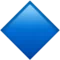 Large Blue Diamond emoji on Apple iOS 15.4