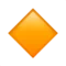 Small Orange Diamond emoji on Apple iOS 11.2