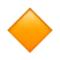 Small Orange Diamond emoji on Apple iOS 18.4