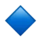 Small Blue Diamond emoji on iPhone (iOS 12.1)