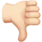 Thumbs Down: Light Skin Tone emoji on iPhone