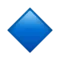 Small Blue Diamond emoji on Apple iOS 17.4