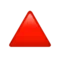 Red Triangle Pointed Up emoji on iPhone (iOS 16.4)