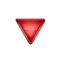 Red Triangle Pointed Down emoji on Apple iOS 10.0