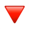 Red Triangle Pointed Down emoji on Apple iOS 10.2