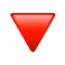 Red Triangle Pointed Down emoji on Apple iOS 15.4