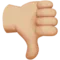 Thumbs Down: Medium-Light Skin Tone emoji on Apple iOS 13.1