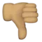 Thumbs Down: Medium Skin Tone emoji on Apple iOS 8.3