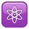 Atomsymbol emoji på iPhone (iOS 9.1)