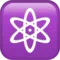 Atomsymbol emoji på iPhone (iOS 11.2)