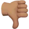 Thumbs Down: Medium Skin Tone emoji on iPhone