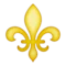 Fleur-de-lis emoji på iPhone (iOS 9.1)