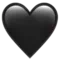 Svart hjärta emoji på iPhone (iOS 12.2)