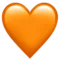 Orange Heart emoji on iPhone (iOS 13.3)