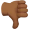 Thumbs Down: Medium-Dark Skin Tone emoji on iPhone