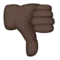 Thumbs Down: Dark Skin Tone emoji on Apple iOS 9.0