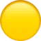 Gul cirkel emoji på iPhone