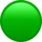 Cercle vert emoji sur iPhone (iOS 13.2)