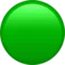Grøn cirkel emoji på iPhone