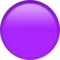 Lilla cirkel emoji på iPhone