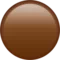 Vòng tròn màu nâu emoji trên iPhone (iOS 15.4)