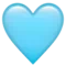 Light Blue Heart emoji on iPhone (iOS 16.4)